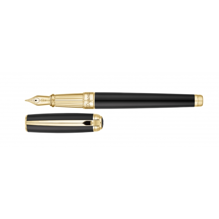 Line D fountain pen black, yellow gold S.T. DUPONT - 1