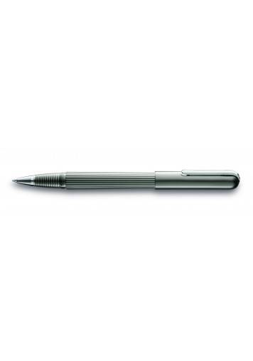 Discover the timeless elegance of the Imporium Roller Titanium pen, a unique blend of straight lines and cylindrical contrasts. Enhanced by a sophisticated PVD coating, this writing instrument features a platinum polished clip and a distinctive guilloche patterned body. Unleash your creativity with this premium rollerball pen, presented in a high-quality gift box for the perfect expression of style and attitude.