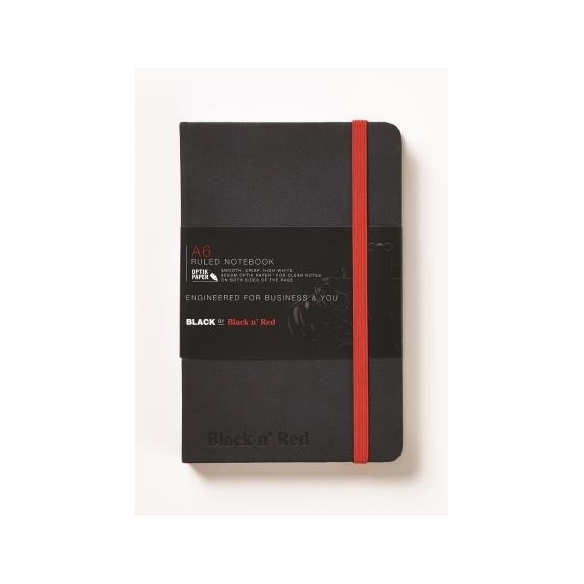 Black n Red Journal A6 black hard cover OXFORD - 2