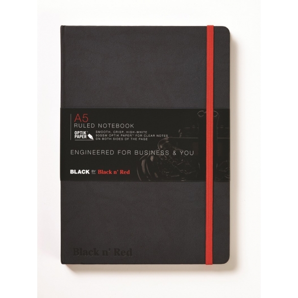 Black n Red Journal A5 black hard cover OXFORD - 3