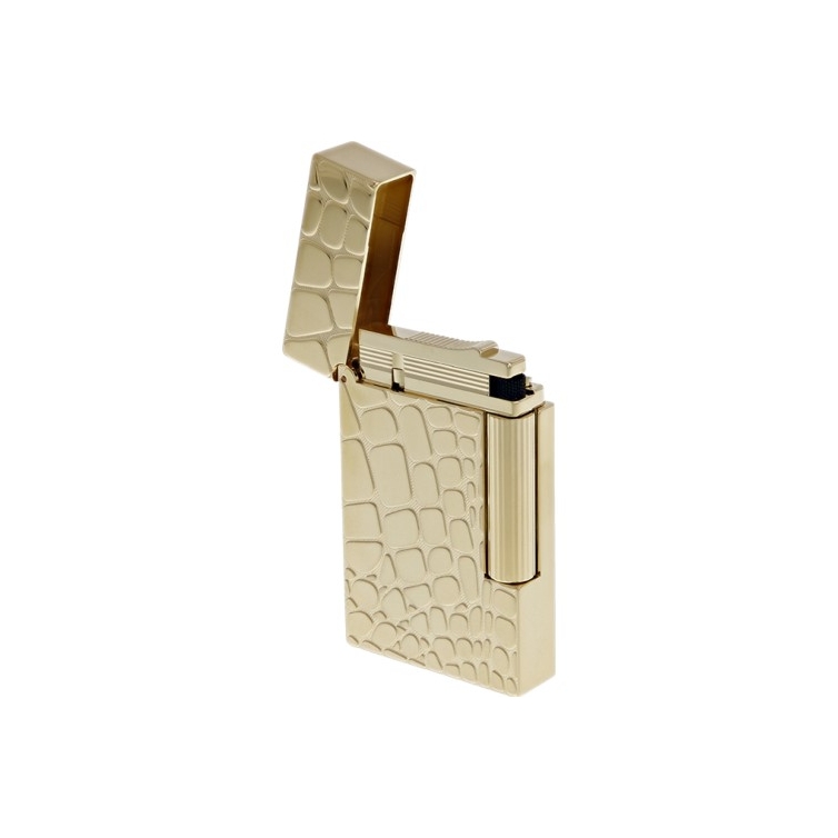 Ligne 2 small brushed yellow gold lighter - Luxury Lighter