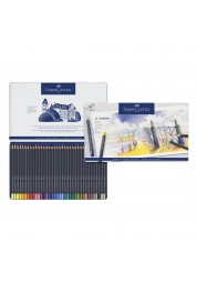 Set of 36 pieces of high quality professional wooden pencils in a durable tin box.