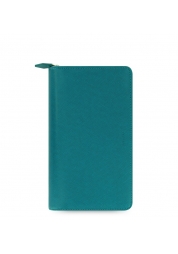 The Saffiano Compact Zip Organiser has the style and elegance of a fashion accessory but with the functional benefits of a slim personal organiser. The leather look cover is striking in a subtle two-tone effect texture and vivid on trend colours.Left Hand Details: wallet functionality, six card slots, pen loop Right Hand Details: one elasticated pocket, twelve card pockets Contents: week on two pages diaryruler/page markerto docontactsindiceswhite notepaper, coloured notepaperMaterial Exterior: pu with classic leather-look cross grain effectMaterial Interior: combination of external pu and colour matched polyester Height: 208 mm Width: 123 mm Closure Detail: zip around closure with pu zip pull 