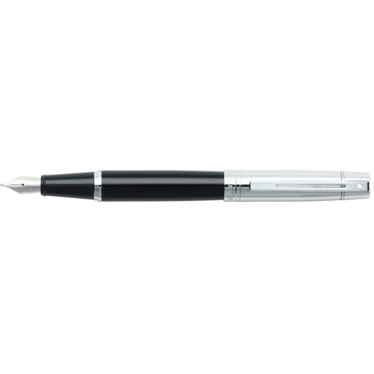 Sheaffer 300 Brushed Chrome Plated Cap Fountain pen black SHEAFFER - 1
