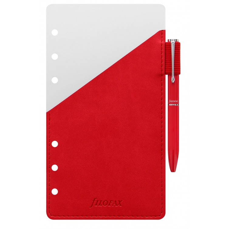 Ballpoint pen with pen holder Personal red FILOFAX - 1