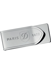  Attractive and functional, this elegant money clip in stainless steel will keep your notes securely organised. Finished with the S.T.Dupont signature, this luxury accessory is ideal as a gift.Colour: Grey Material: Stainless Steel Weight: 0.100kg 