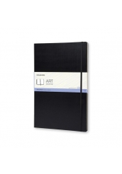Sketchbook suitable for drawings, sketches and paintings, with a solid binding in the back in cardboard boards, surrounded by an elastic band against spontaneous opening.