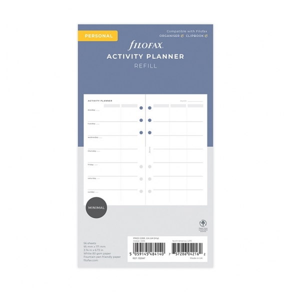 Minimal Activity Planner Refill Personal FILOFAX - 4