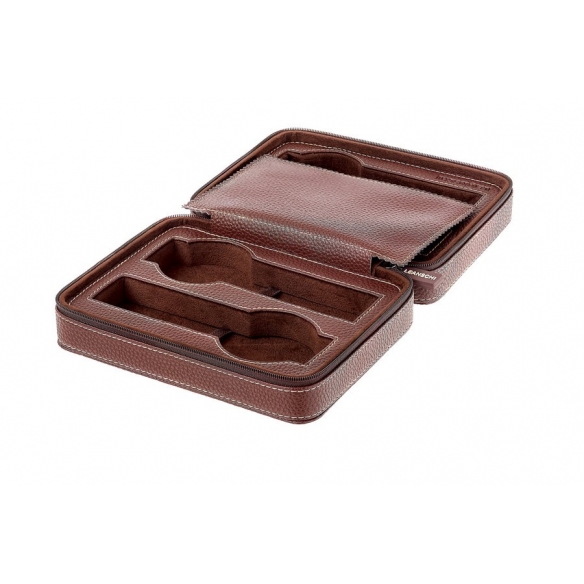 Travel case for 4 watches brown LEANSCHI - 2