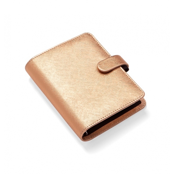 Saffiano Metallic Pocket Organizer rose gold FILOFAX - 2