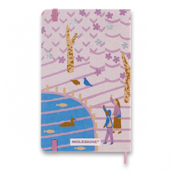 Sakura Bench Limited edition Notebook L plain pink MOLESKINE - 2