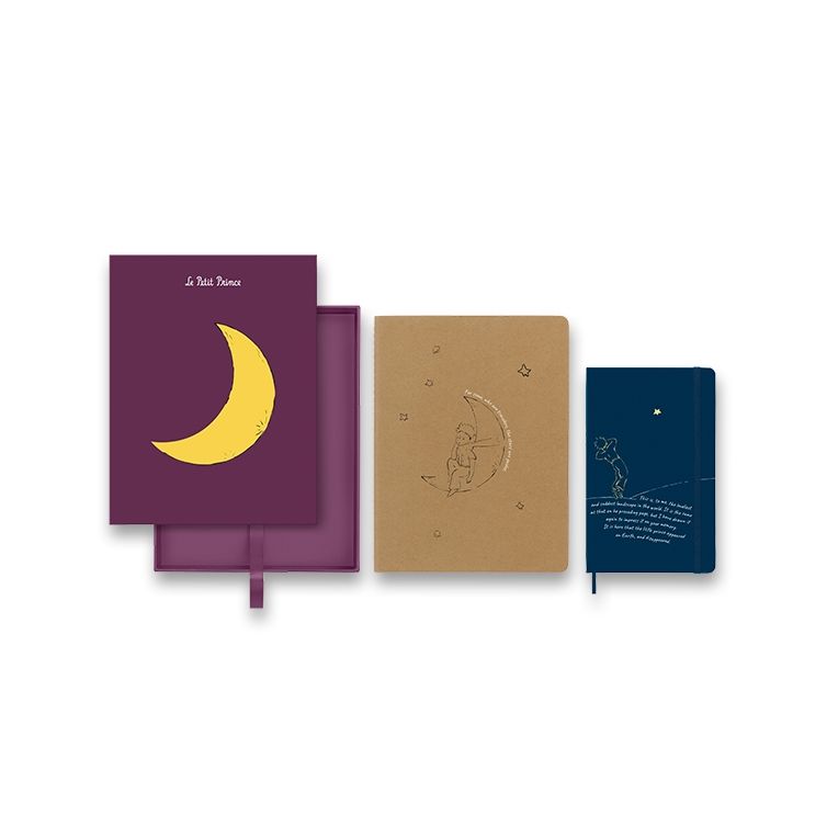 Le Petite Prince Moon Notebook L ruled + XL plain MOLESKINE - 1