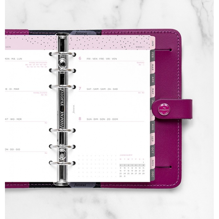 Confetti Week on Two Pages Diary Personal 2023 multilanguage FILOFAX - 1