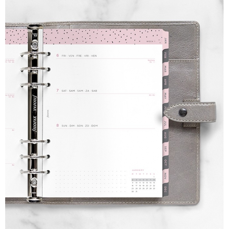 Confetti Week on Two Pages Diary A5 2023 multilanguage FILOFAX - 1