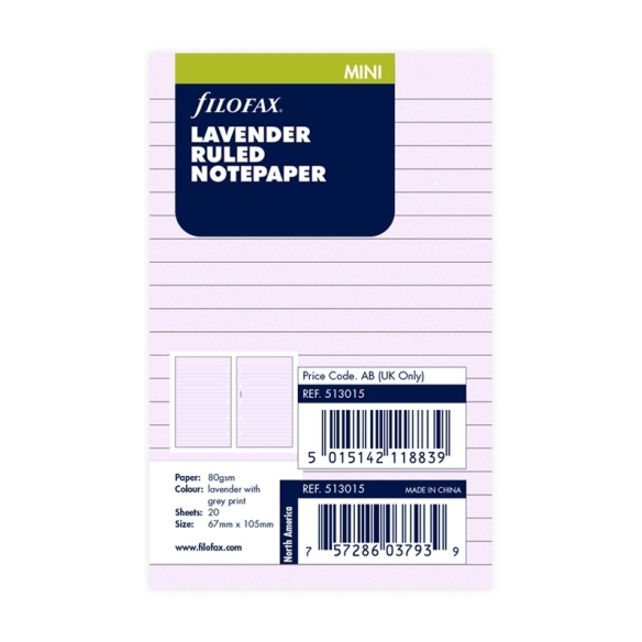Ruled Notepaper Mini lavender FILOFAX - 4