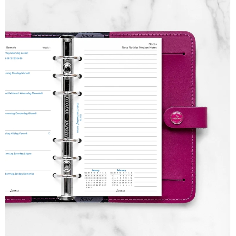 Calendar Refill Week On One Page with Notes Personal 2023 FILOFAX - 1