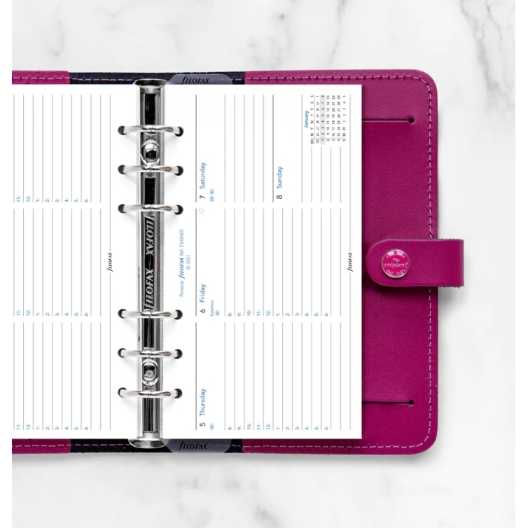 Horizontal Calendar Refill Week On Two Pages with Appointments Personal 2023 FILOFAX - 1