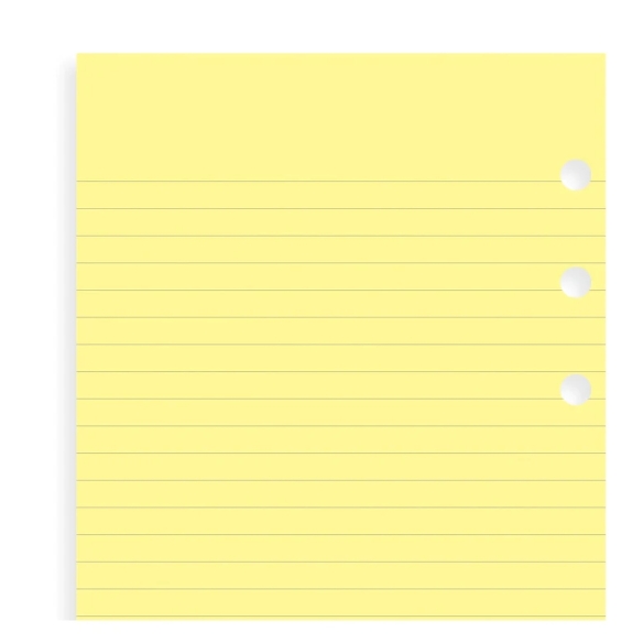 Ruled Notepaper Personal Refill yellow FILOFAX - 4