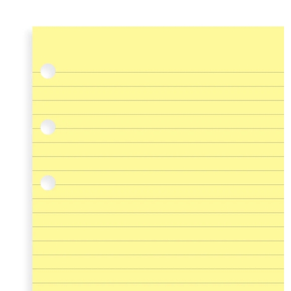 Ruled Notepaper Personal Refill yellow FILOFAX - 4