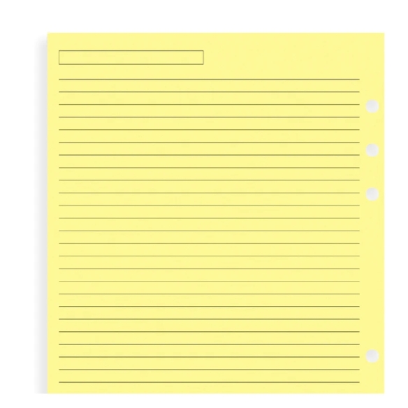 Ruled Notepaper A5 Refill yellow FILOFAX - 4