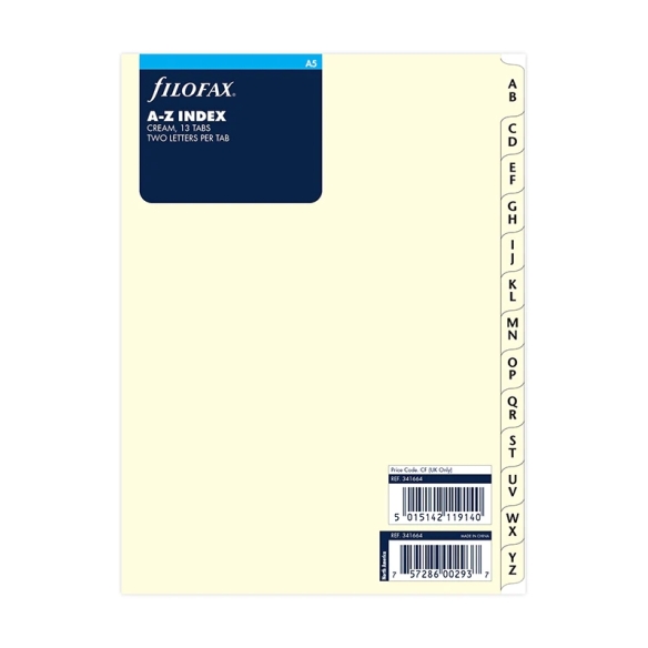 A-Z Index Cream A5 Refill FILOFAX - 5