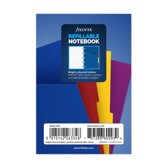 Bright Coloured Indices Pocket Notebook FILOFAX - 5