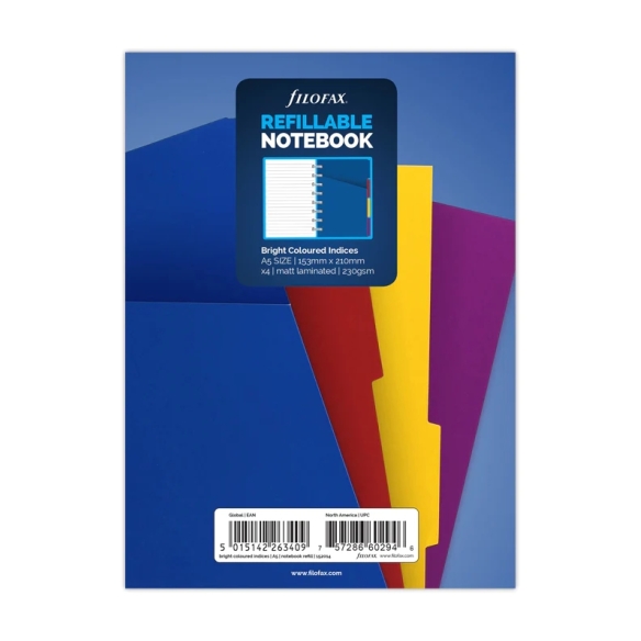 Bright Coloured Indices A5 Notebook FILOFAX - 4