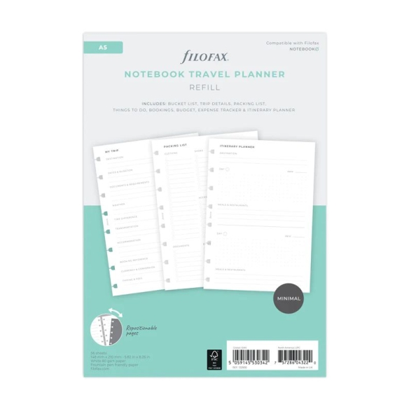 Travel Planner Refill A5 Notebook FILOFAX - 5