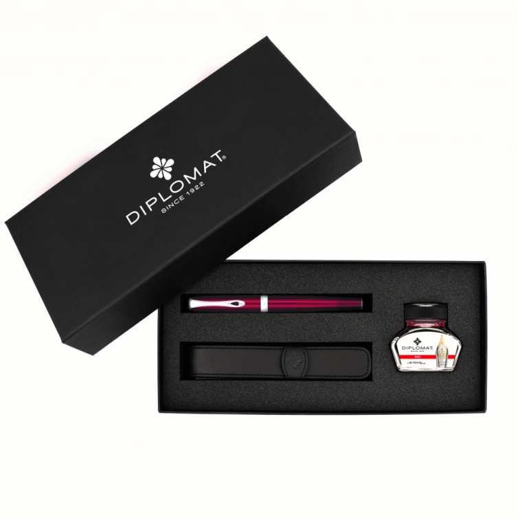 Excellence Magma CT Gift Set Fountain Pen red DIPLOMAT - 1