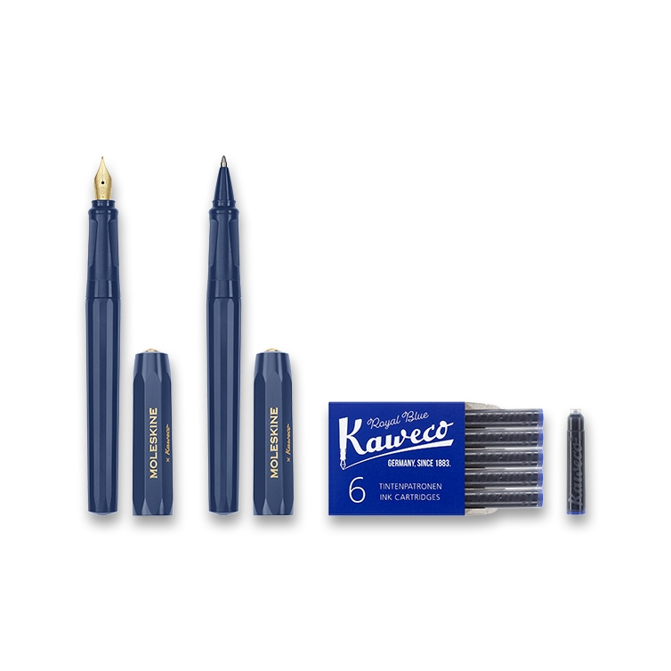Moleskine x Kaweco Gift Set Fountain and Ballpoint Pen blue PARKER - 1