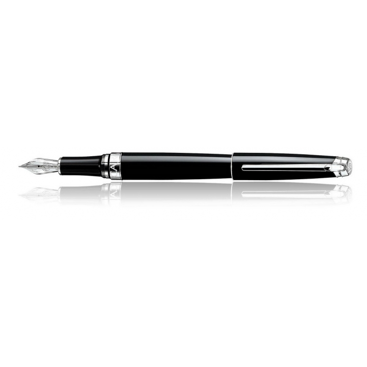 Ebony Black silver plated plniace pero CARAN D'ACHE - 1