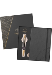 Experience the blend of elegance and professionalism with the IM Premium GT Gift Set, featuring a Black Ballpoint Pen and Notebook. Crafted from anodized aluminum with a decorative laser engraving, this pen boasts a durable stainless steel tip and comes with a blue refill. Offering maximum performance, this set, presented in a sophisticated gift box, makes the perfect present for any occasion.