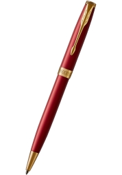 Experience the epitome of timeless elegance with the Sonnet Red GT Ballpoint Pen, an iconic piece from Parker's most successful collection. Crafted with a striking red cap and barrel and adorned with gold finishes, this pen offers a perfect balance of style and comfort. Included with a black ink cartridge, it promises a sublime writing experience that is bound to captivate you.