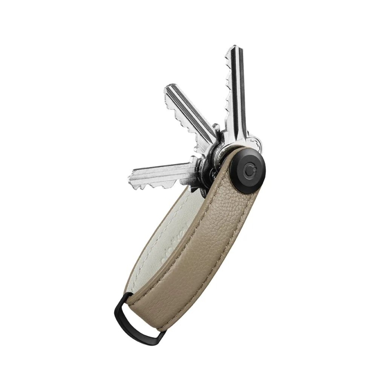 2.0 Pebbled Leather Key Ring ecru ORBITKEY - 1