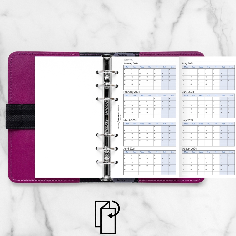Filofax Vertical Year Planner Personal 2024 - 2027
