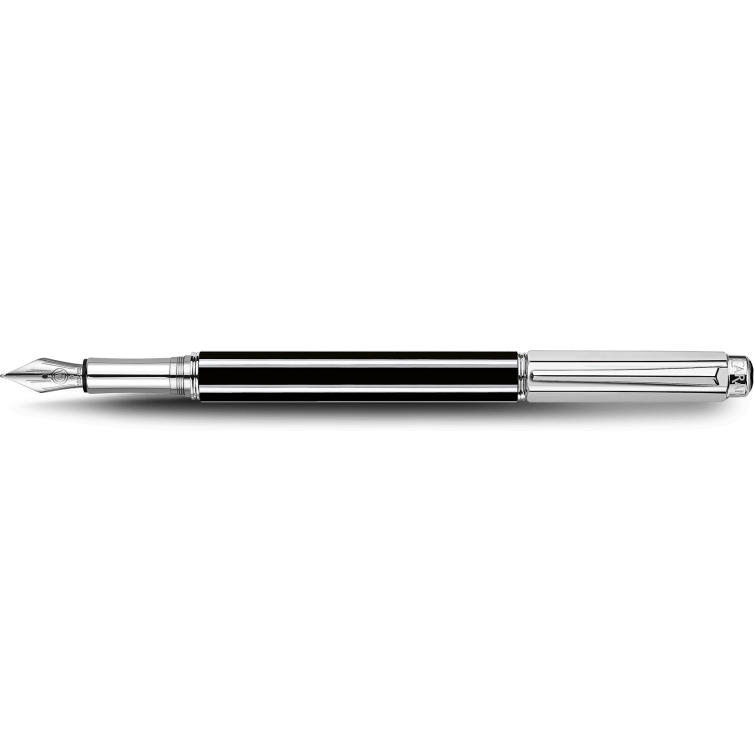 Varius Silver Plated China Black Fountain Pen CARAN D'ACHE - 1