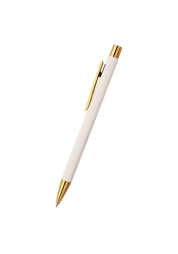 Indulge in the sophistication and modern style of the Neo Slim LE Ballpoint Pen Marshmallow. With its slender gold-accented, cream-white lacquered body and high-capacity refill, it's an ideal choice for fashion-forward professionals. Each purchase includes a gift box, making it an exquisite gift for someone special or a luxurious treat for yourself.